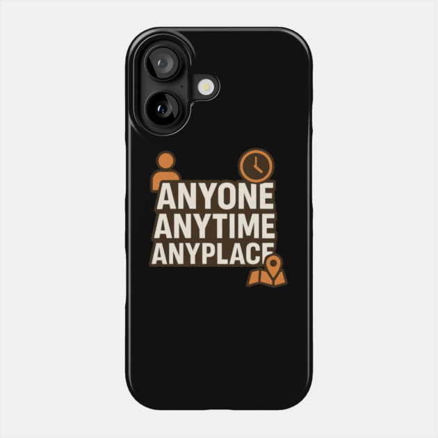 Anyone Anytime Funny Gym Workout Athlete Sports Training Phone Case by logiamerch