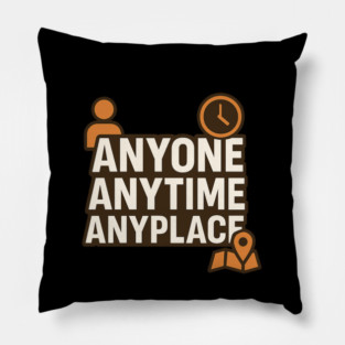Anyone Anytime Funny Gym Workout Athlete Sports Training Pillow