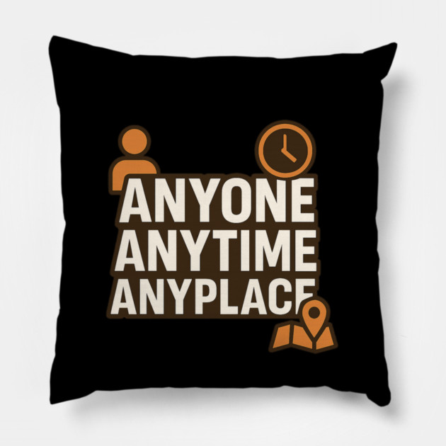 Anyone Anytime Funny Gym Workout Athlete Sports Training Pillow by logiamerch