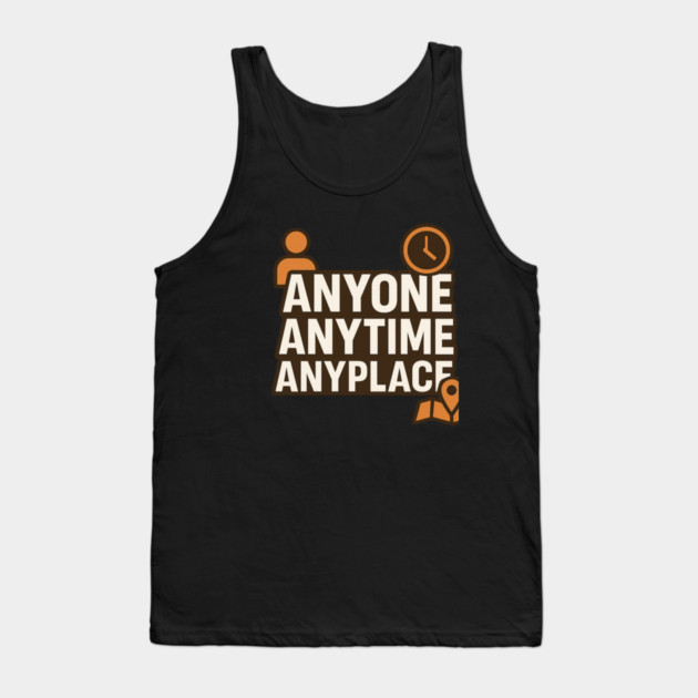 Anyone Anytime Funny Gym Workout Athlete Sports Training Tank Top by logiamerch