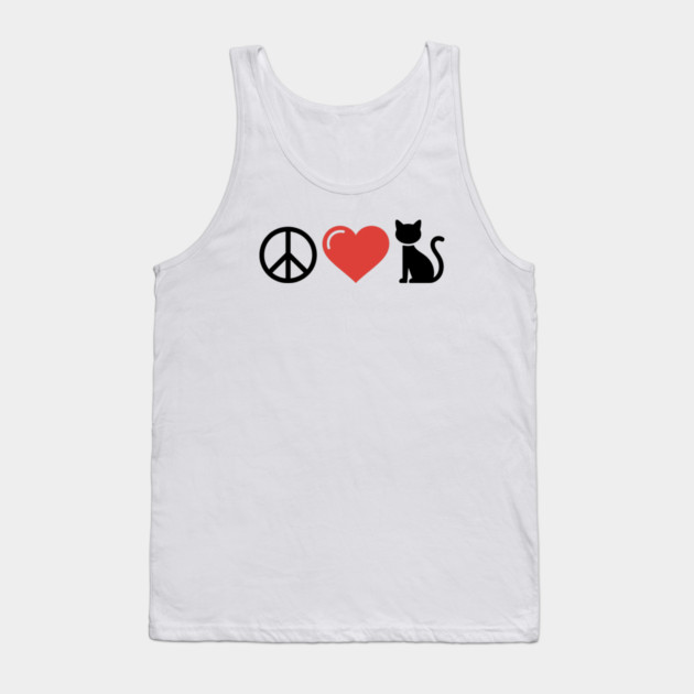 Peace Love Cats Tank Top by CreativeSage