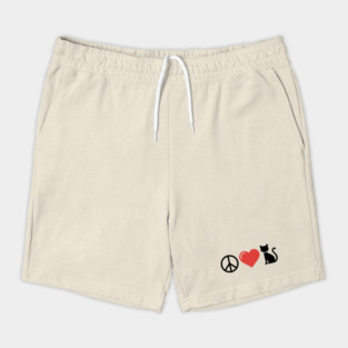 Peace Love Cats Shorts