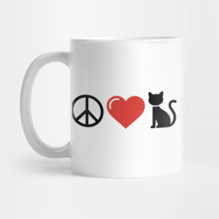 Peace Love Cats Mug
