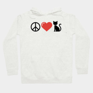 Peace Love Cats Hoodie