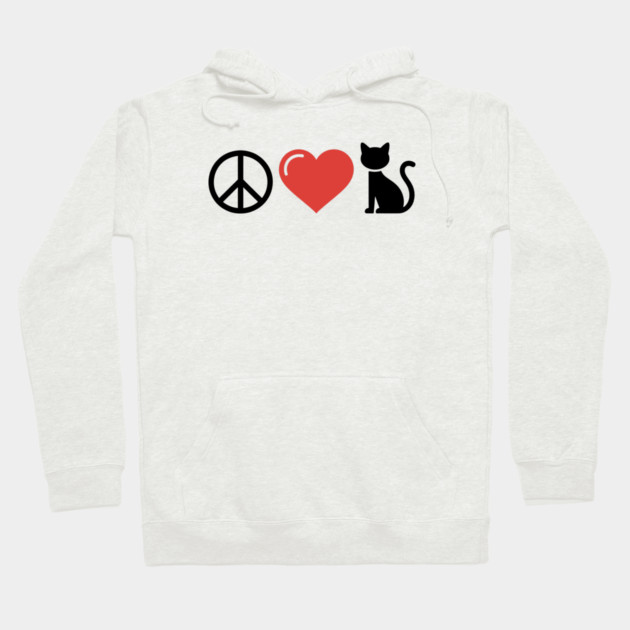 Peace Love Cats Hoodie by CreativeSage