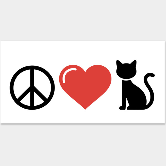 Peace Love Cats Wall Art by CreativeSage