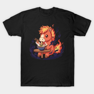 Horse Eating Ramen T-Shirt