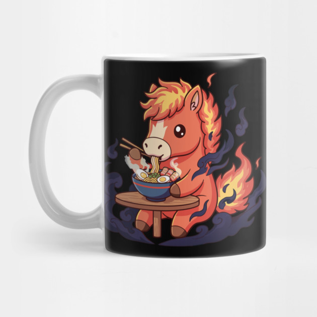 Horse Eating Ramen by CreativeSage
