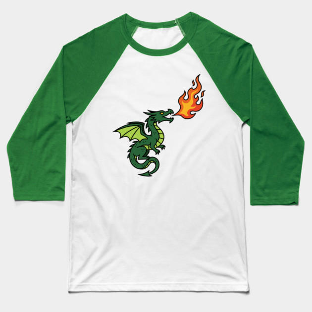 Dragon Baseball T-Shirt by CreativeSage