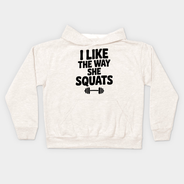 I Like the Way She Squats Kids Hoodie by Frank Ring