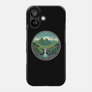 Dominica Caribbean Nature Vintage Travel Badge Phone Case