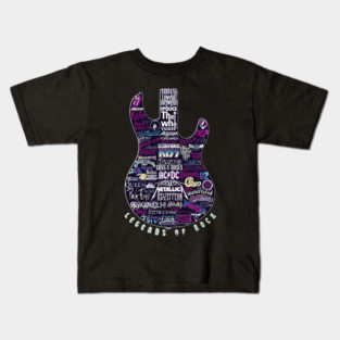 Legends Of Rock Guitar Retro Kids T-Shirt