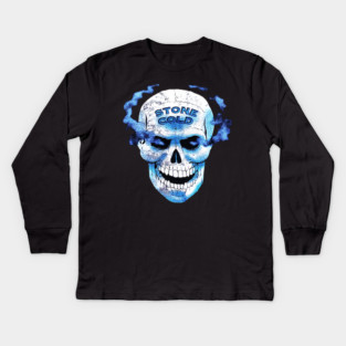 Stone Cold Steve Austin - Skull - Wrestling Kids Long Sleeve T-Shirt