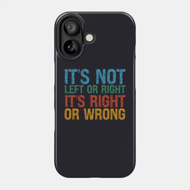 It's Not Left Or Right It's Right Or Wrong Phone Case by Charles's Store 8