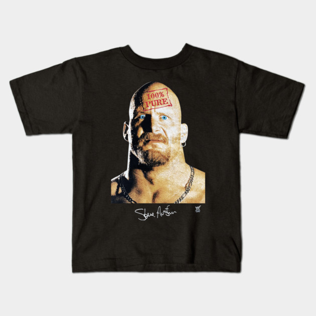 Stone Cold Steve Austin - 100% Pure - Wrestling Kids T-Shirt by nicklower