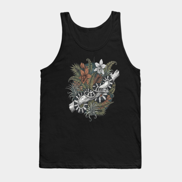 Malayan Krait Snake Vintage Illustration Tank Top by BirdsnStuff