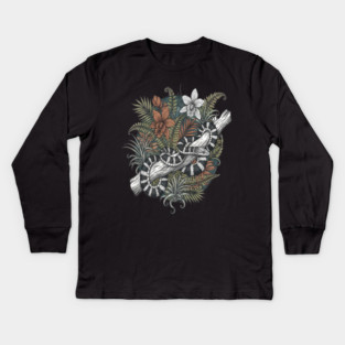 Malayan Krait Snake Vintage Illustration Kids Long Sleeve T-Shirt