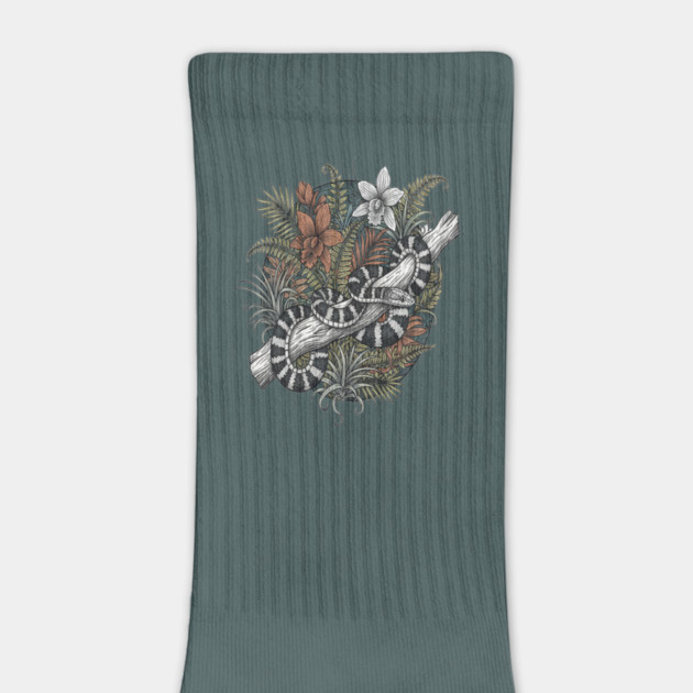 Malayan Krait Snake Vintage Illustration by BirdsnStuff