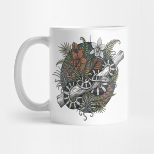 Malayan Krait Snake Vintage Illustration Mug