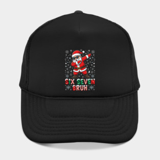 Six Seven Bruh Dabbing Santa 67 Christmas Hat