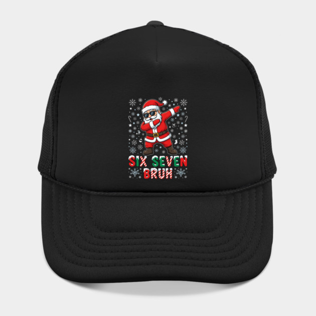 Six Seven Bruh Dabbing Santa 67 Christmas by Creatifly Graphic Tees