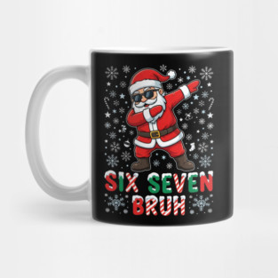 Six Seven Bruh Dabbing Santa 67 Christmas Mug