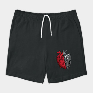 Engine of the Heart Half Flesh Half Machine Shorts
