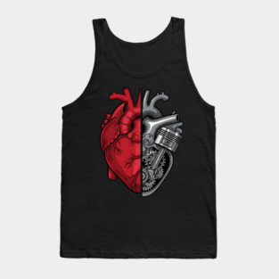 Engine of the Heart Half Flesh Half Machine Tank Top