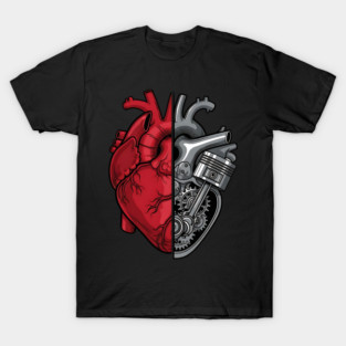 Engine of the Heart Half Flesh Half Machine T-Shirt