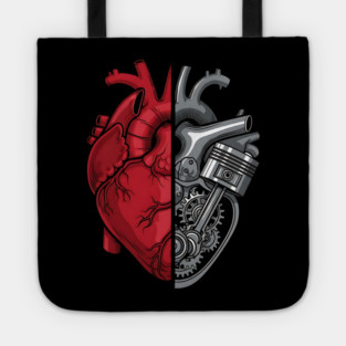 Engine of the Heart Half Flesh Half Machine Tote