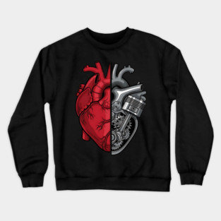 Engine of the Heart Half Flesh Half Machine Crewneck Sweatshirt