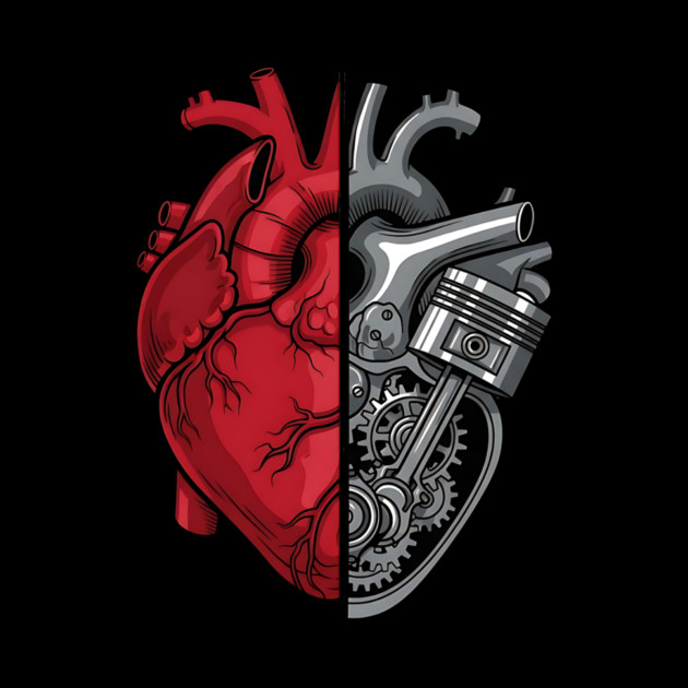 Engine of the Heart Half Flesh Half Machine by Designed By Marty