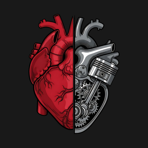 Engine of the Heart Half Flesh Half Machine by Designed By Marty