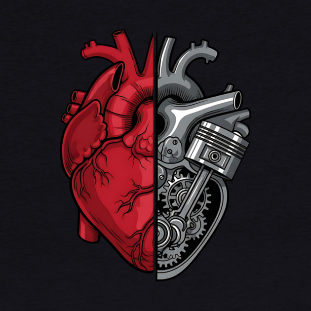 Engine of the Heart Half Flesh Half Machine by Designed By Marty