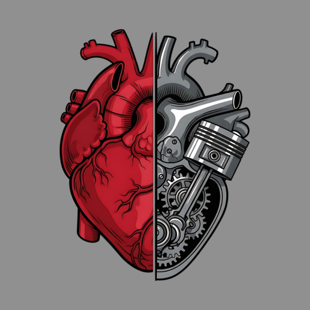 Engine of the Heart Half Flesh Half Machine by Designed By Marty