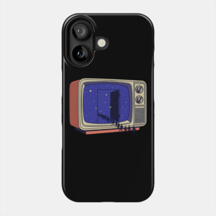 Cosmic Channel Retro TV Portal Phone Case