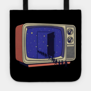 Cosmic Channel Retro TV Portal Tote