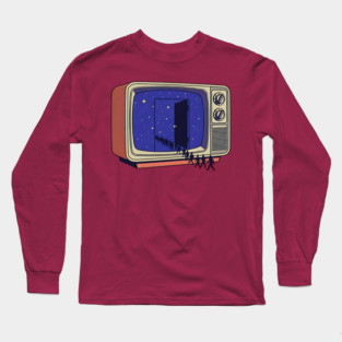 Cosmic Channel Retro TV Portal Long Sleeve T-Shirt