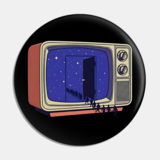 Cosmic Channel Retro TV Portal Pin