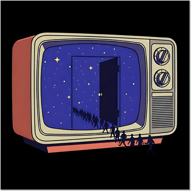 Cosmic Channel Retro TV Portal Wall Art by Designed By Marty