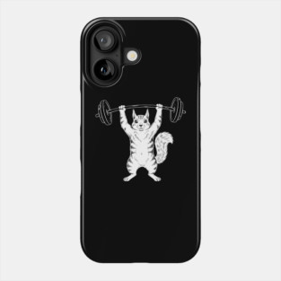 Squirrel Lifting Weights Gym Humor Workout Phone Case