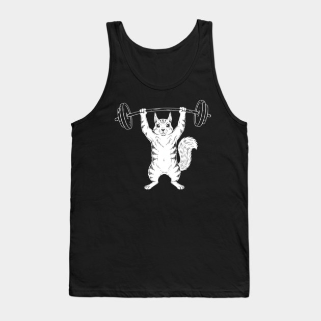 Squirrel Lifting Weights Gym Humor Workout Tank Top by ArtistTee ⭐⭐⭐⭐⭐