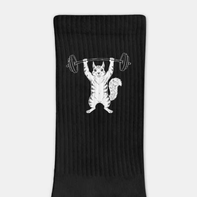 Squirrel Lifting Weights Gym Humor Workout by ArtistTee ⭐⭐⭐⭐⭐