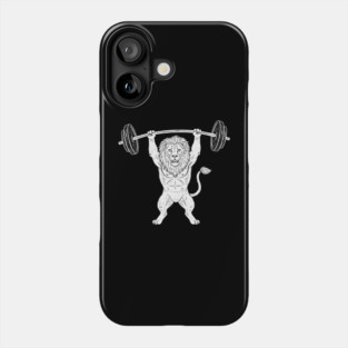 Lion Lifting Weights Gym Strength Fitness Phone Case