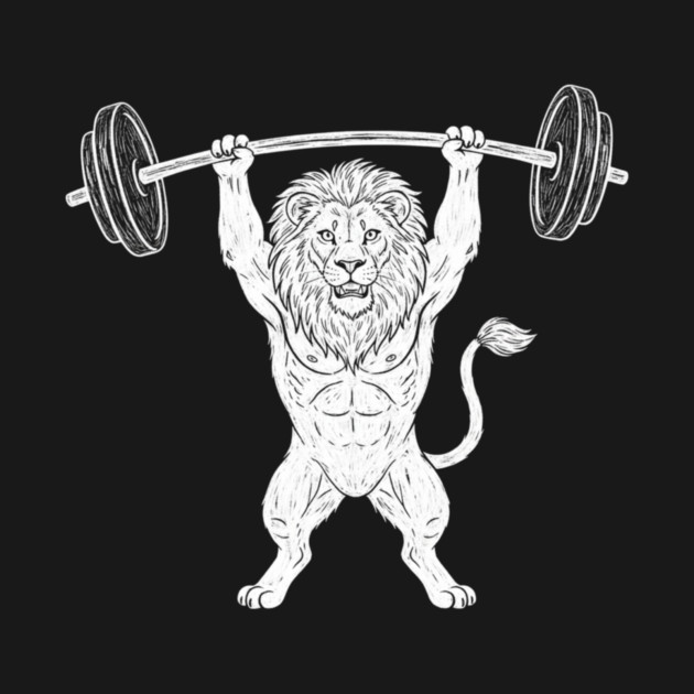 Lion Lifting Weights Gym Strength Fitness by ArtistTee ⭐⭐⭐⭐⭐