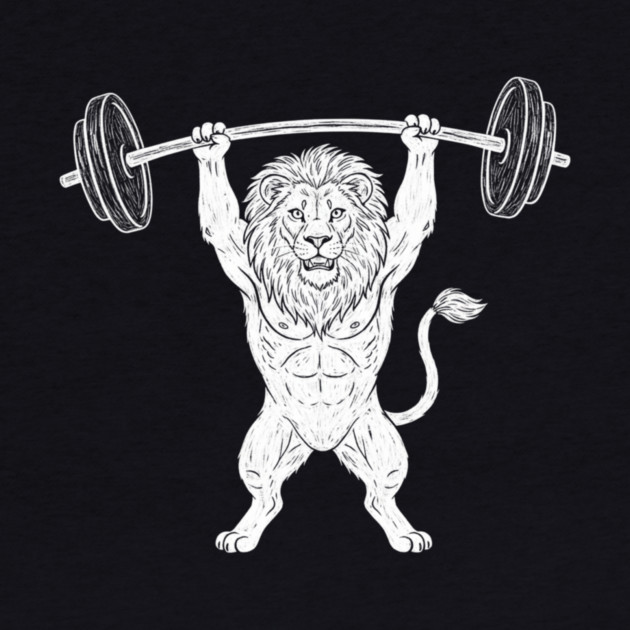 Lion Lifting Weights Gym Strength Fitness by ArtistTee ⭐⭐⭐⭐⭐