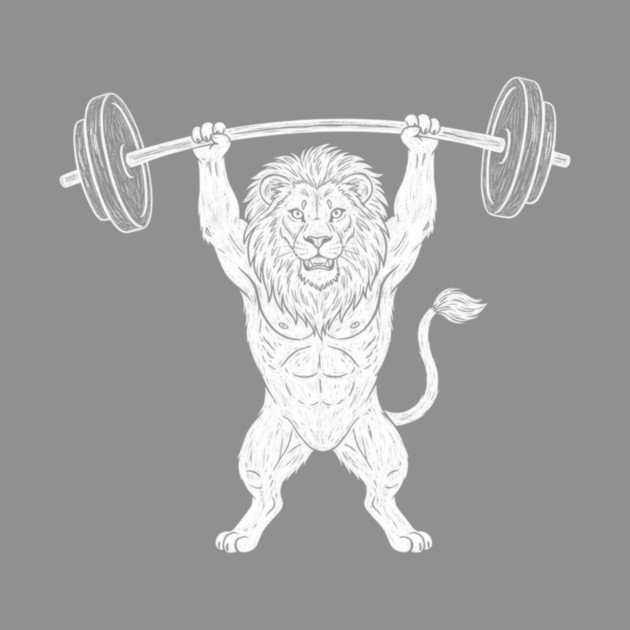 Lion Lifting Weights Gym Strength Fitness by ArtistTee ⭐⭐⭐⭐⭐
