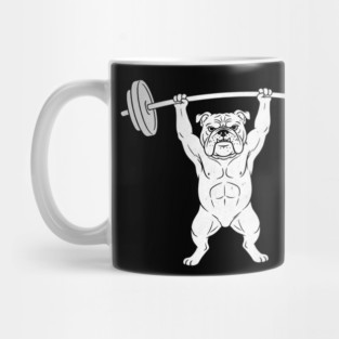 Bulldog Weightlifting Strong Gym Dog Lover Mug