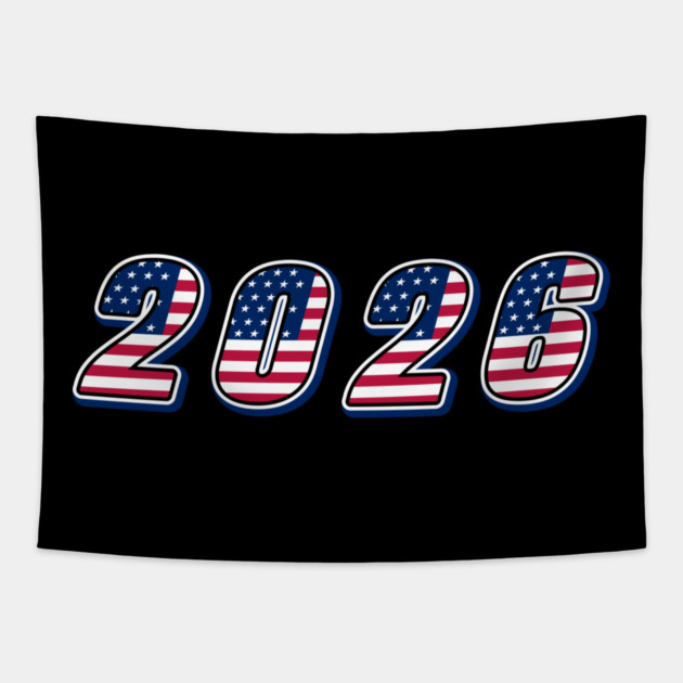 2026 American Flag Tapestry by Creatifly Graphic Tees
