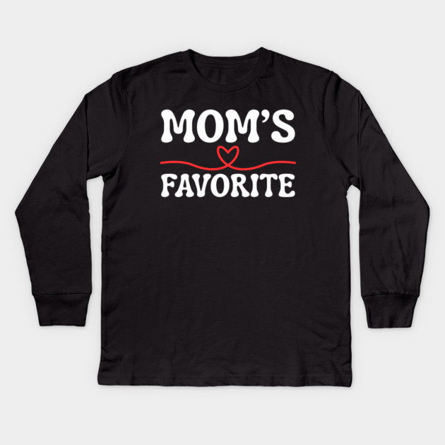 Mom's Favorite Kids Long Sleeve T-Shirt by Creatifly Graphic Tees